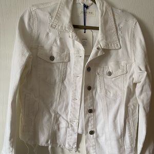 Cropped White jean jacket